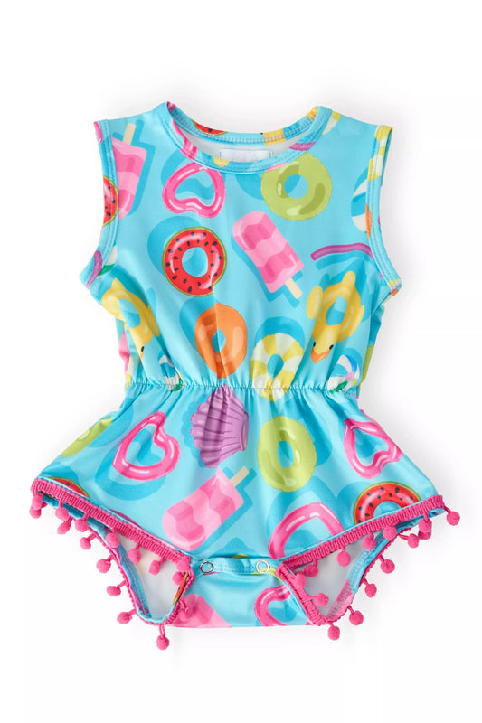 Mila & Rose: Fun Floaties Pom Romper