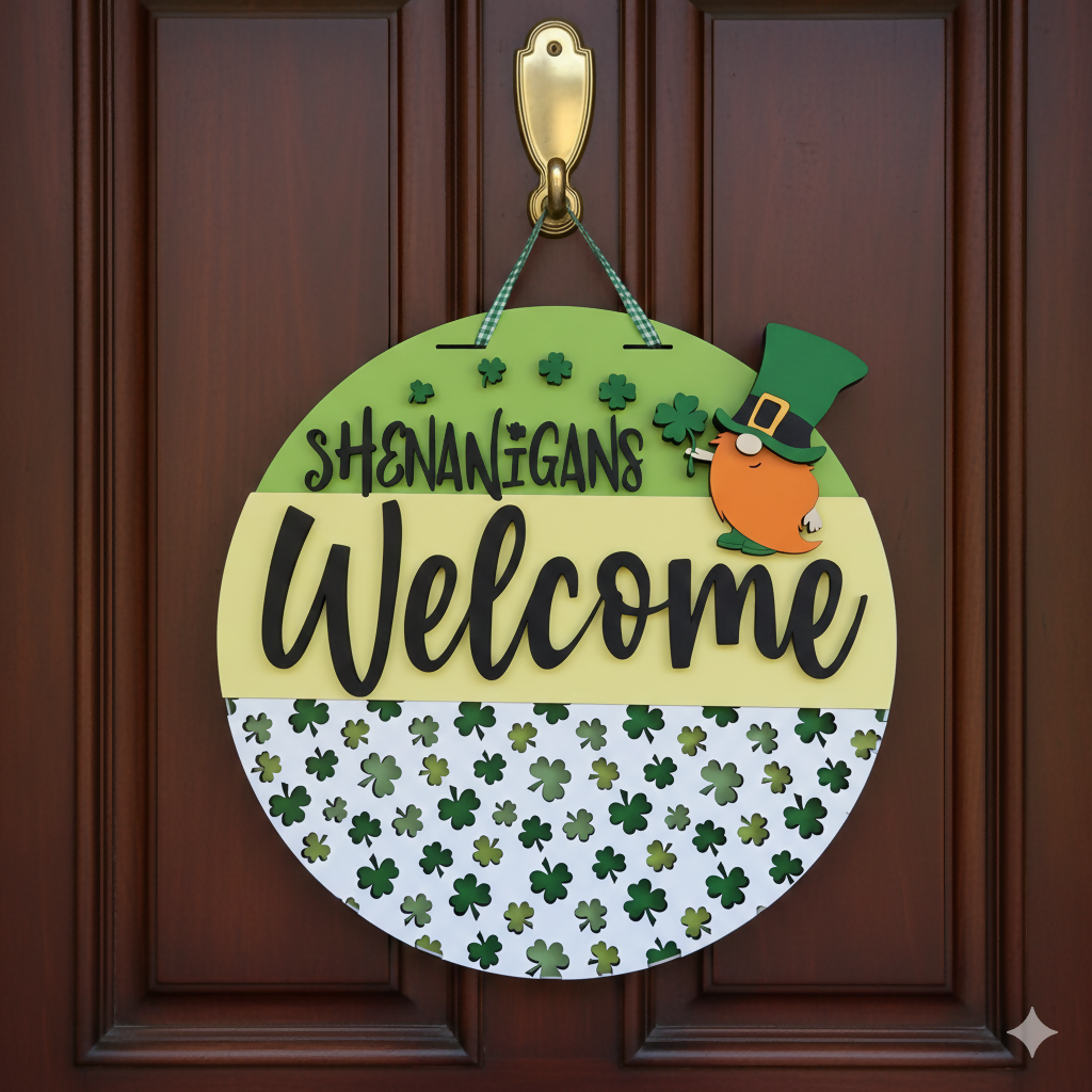 Shenanigans Welcome – 3D Layered Door Hanger
