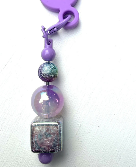 Purple Smoke Straw Charm