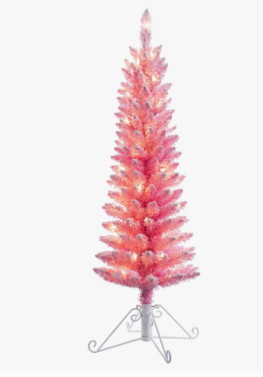 Pre Lit Pink Christmas Tree