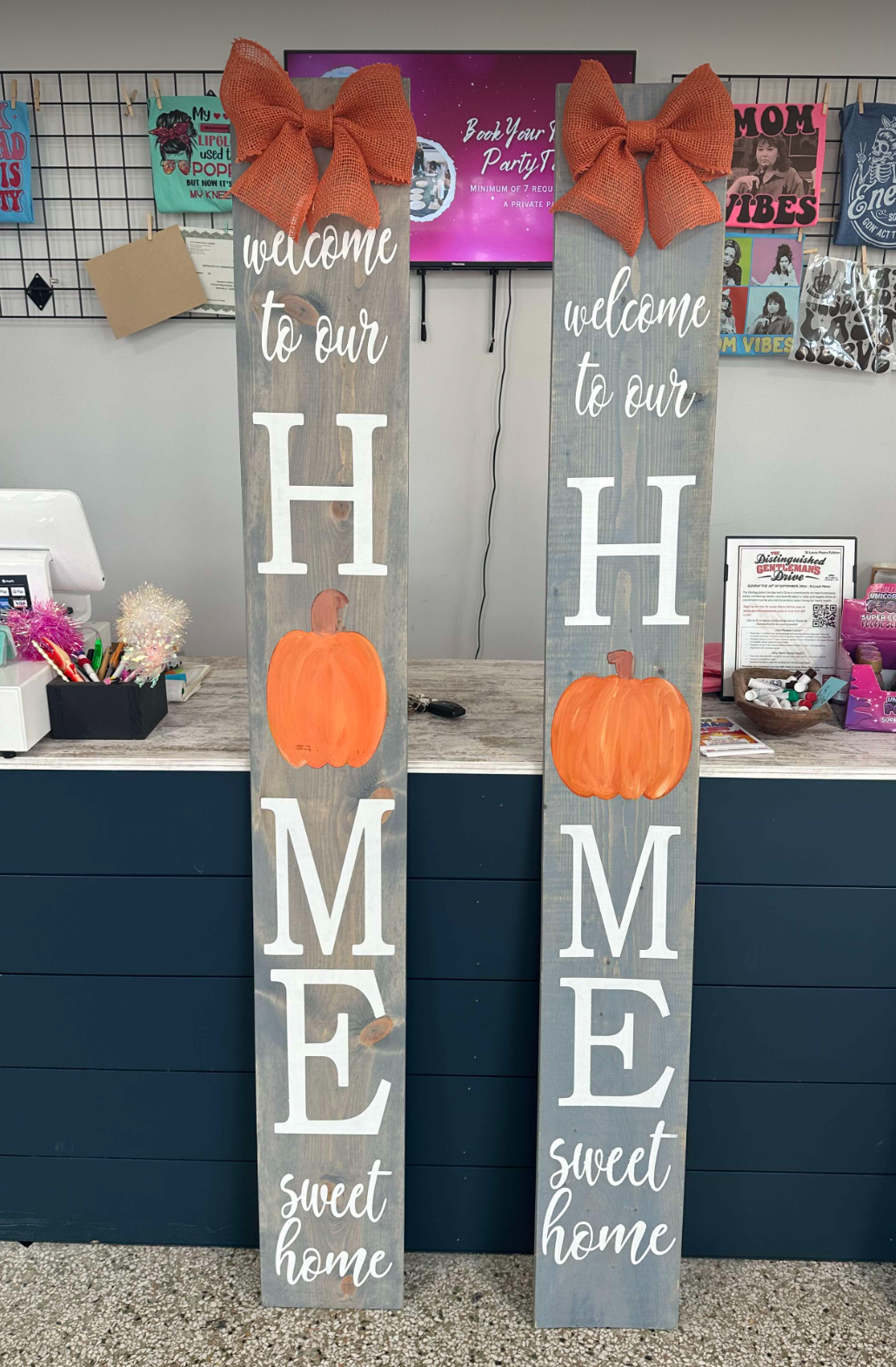 Double Sided fall/christmas Welcome Board