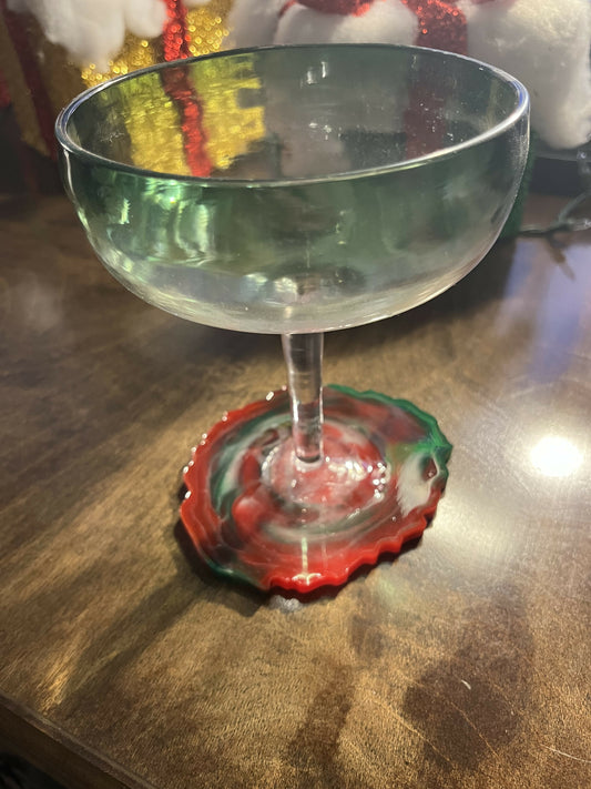 Christmas margarita glass