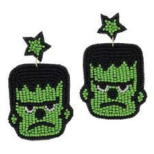 Beaded Frankenstein Earrings