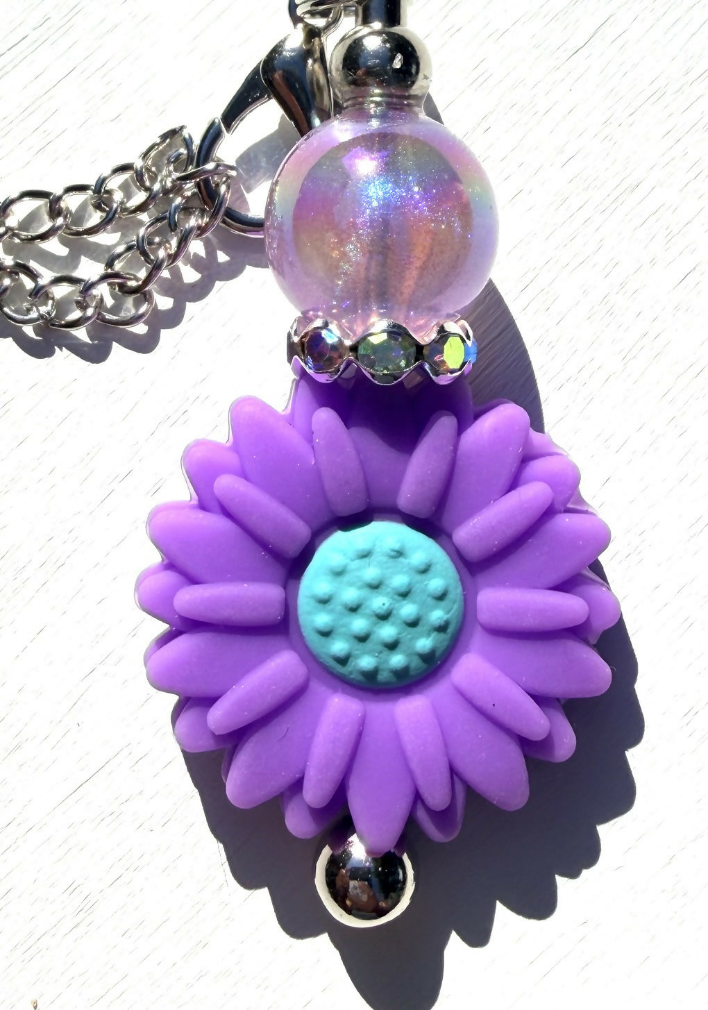 Purple Daisy Tumbler/Bag Charm