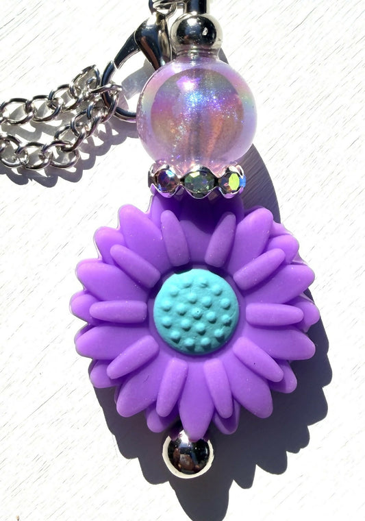 Purple Daisy Tumbler/Bag Charm