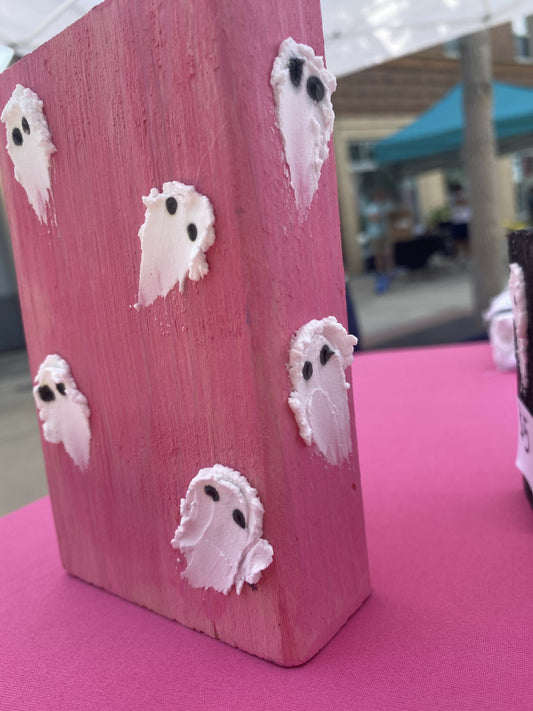 Medium White Ghost Pink Block