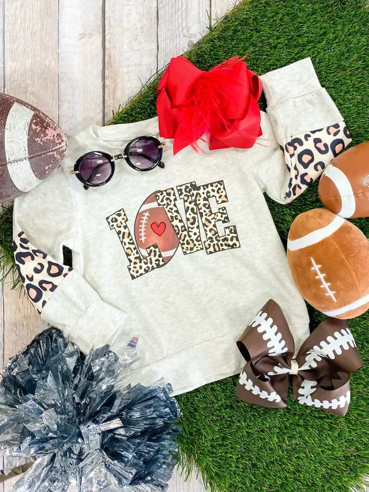 love football leopard top