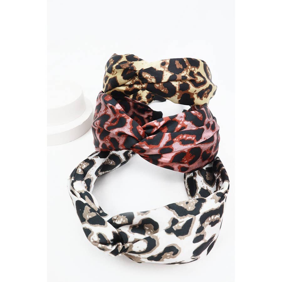 Twist Leopard Print HeadBand