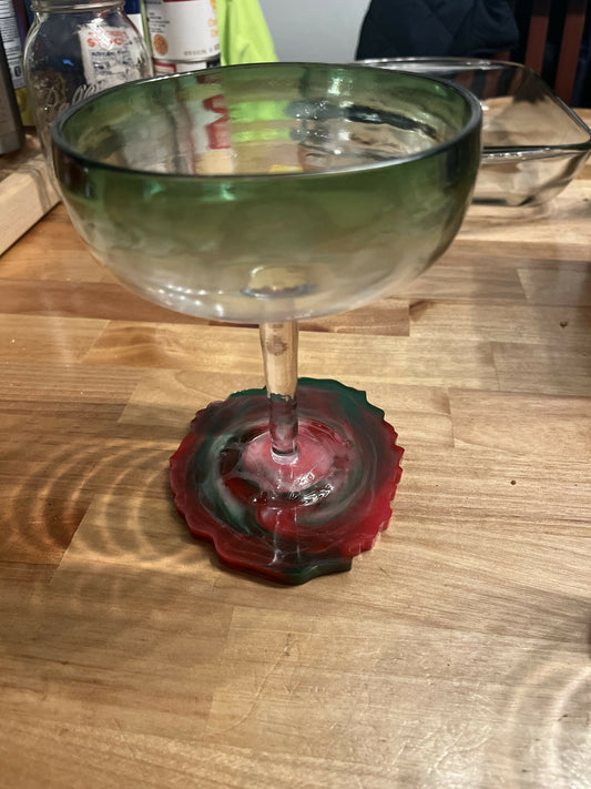 Christmas margarita glass