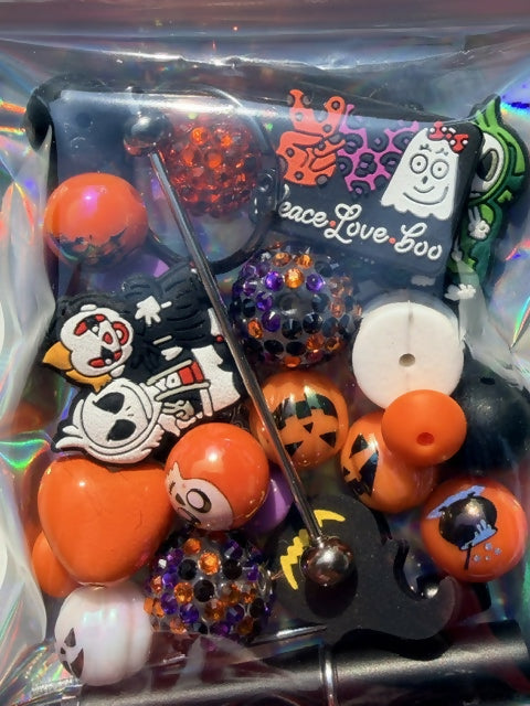Beaded Pen & Keychain Peace/Love/Boo - DIY Kit