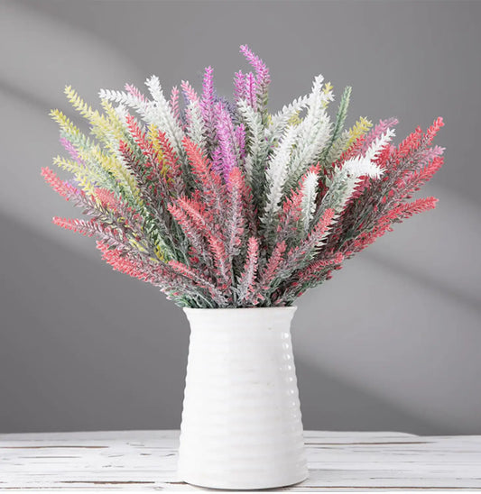 Artificial Frosted Lavender bush