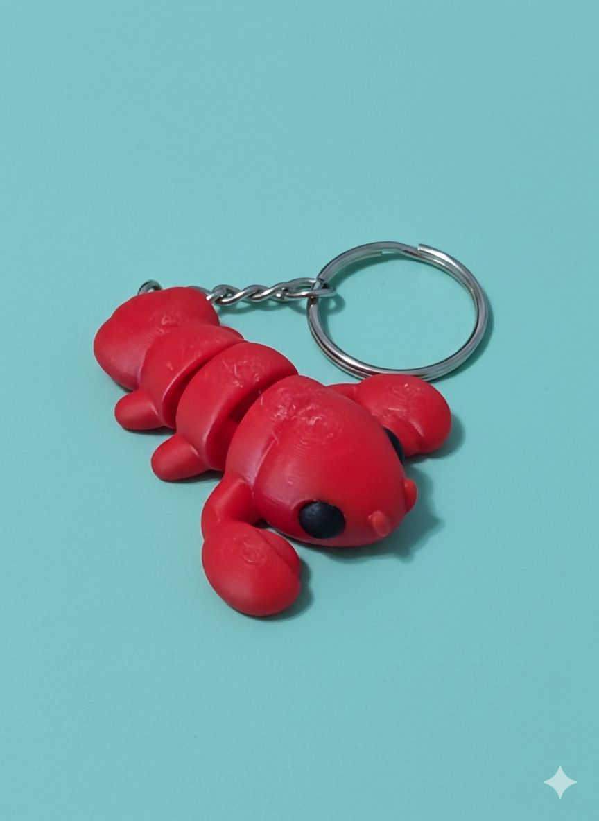 Articulating Lobster Keychain – 3D Printed Fidget Toy