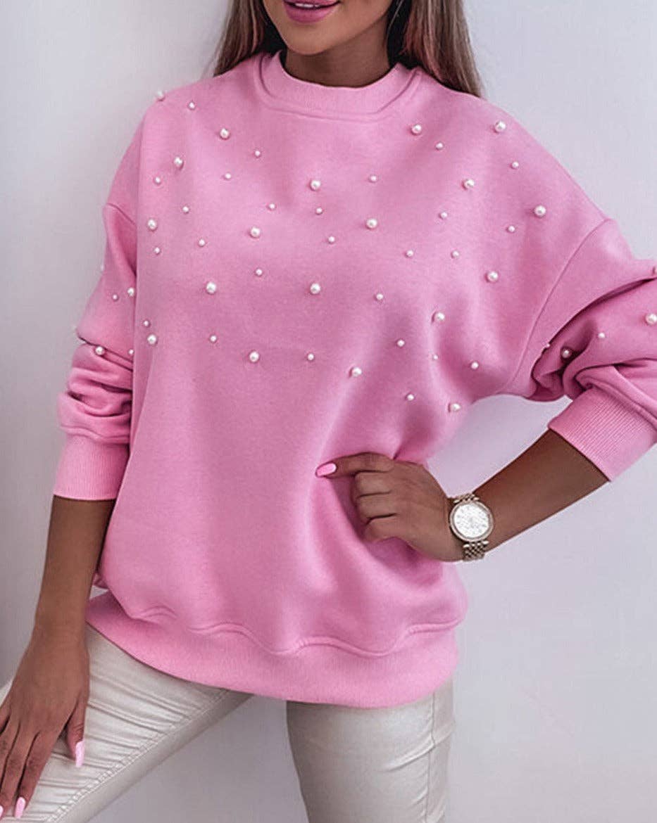 Pearl Beaded Crewneck