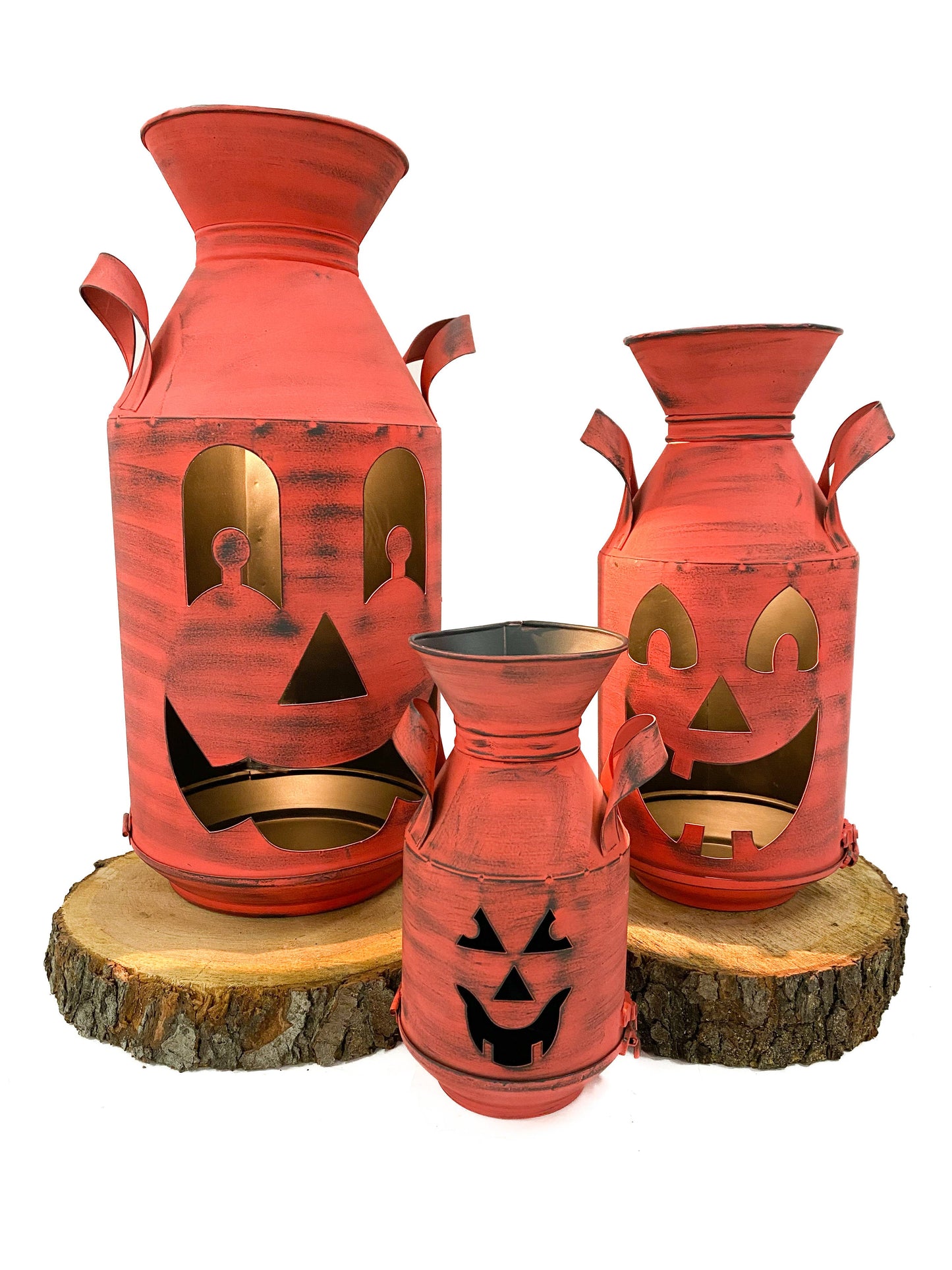 Orange Pumpkin Milkcans