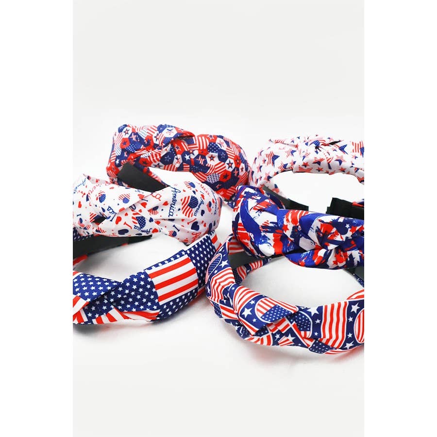 American Patriotic Twisted  Headband