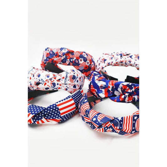 American Patriotic Twisted  Headband