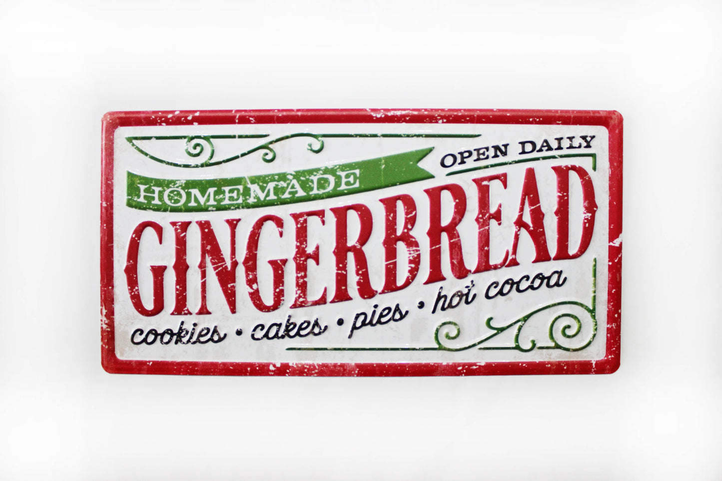 Gingerbread Metal Sign