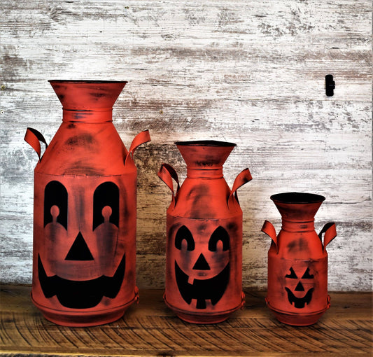 Orange Pumpkin Milkcans