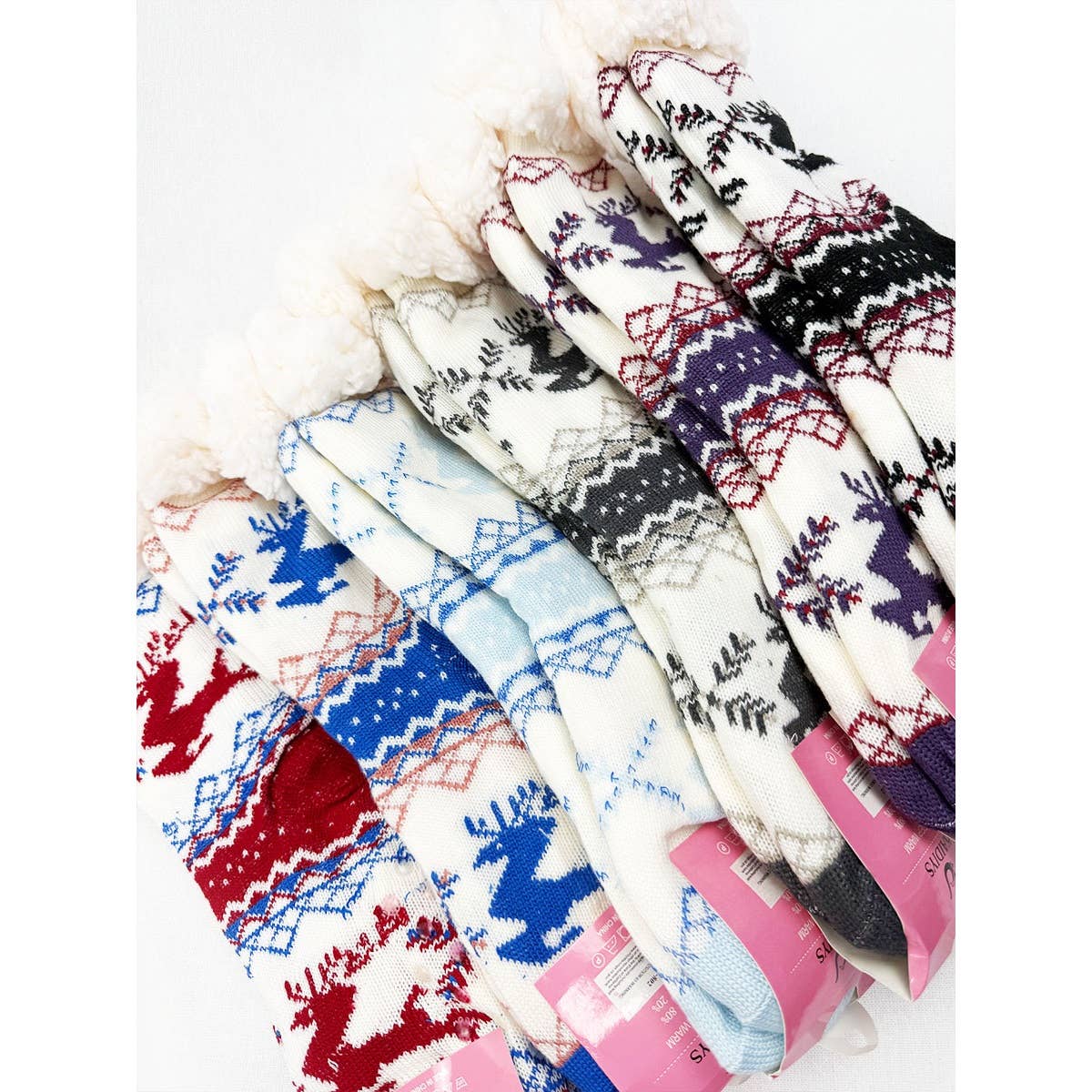 Reindeer Knit Winter Socks: