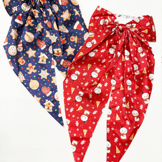 Christmas Satin Hair Bow