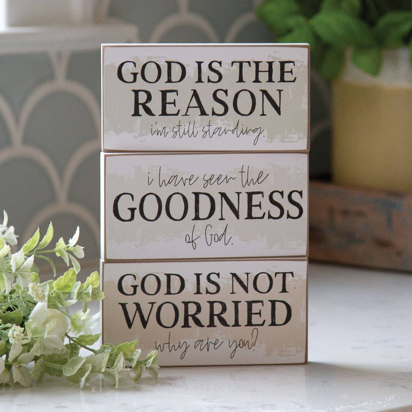 Scripture Wooden Block Signs