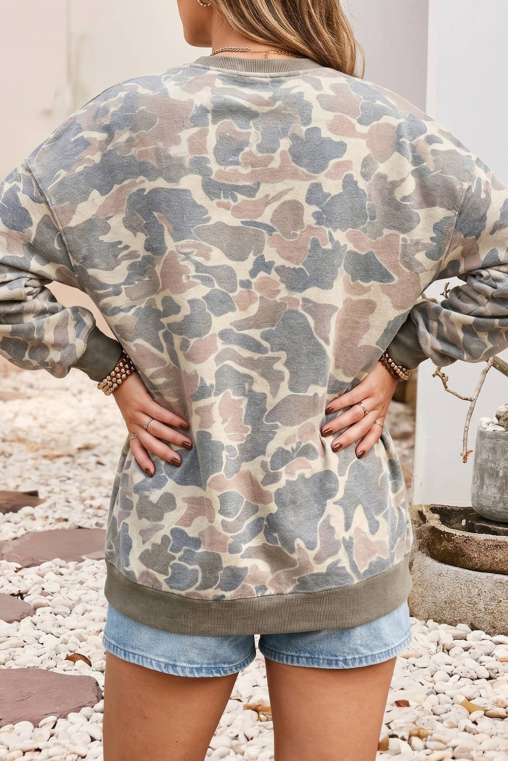 Vintage Camo Pullover Sweatshirt