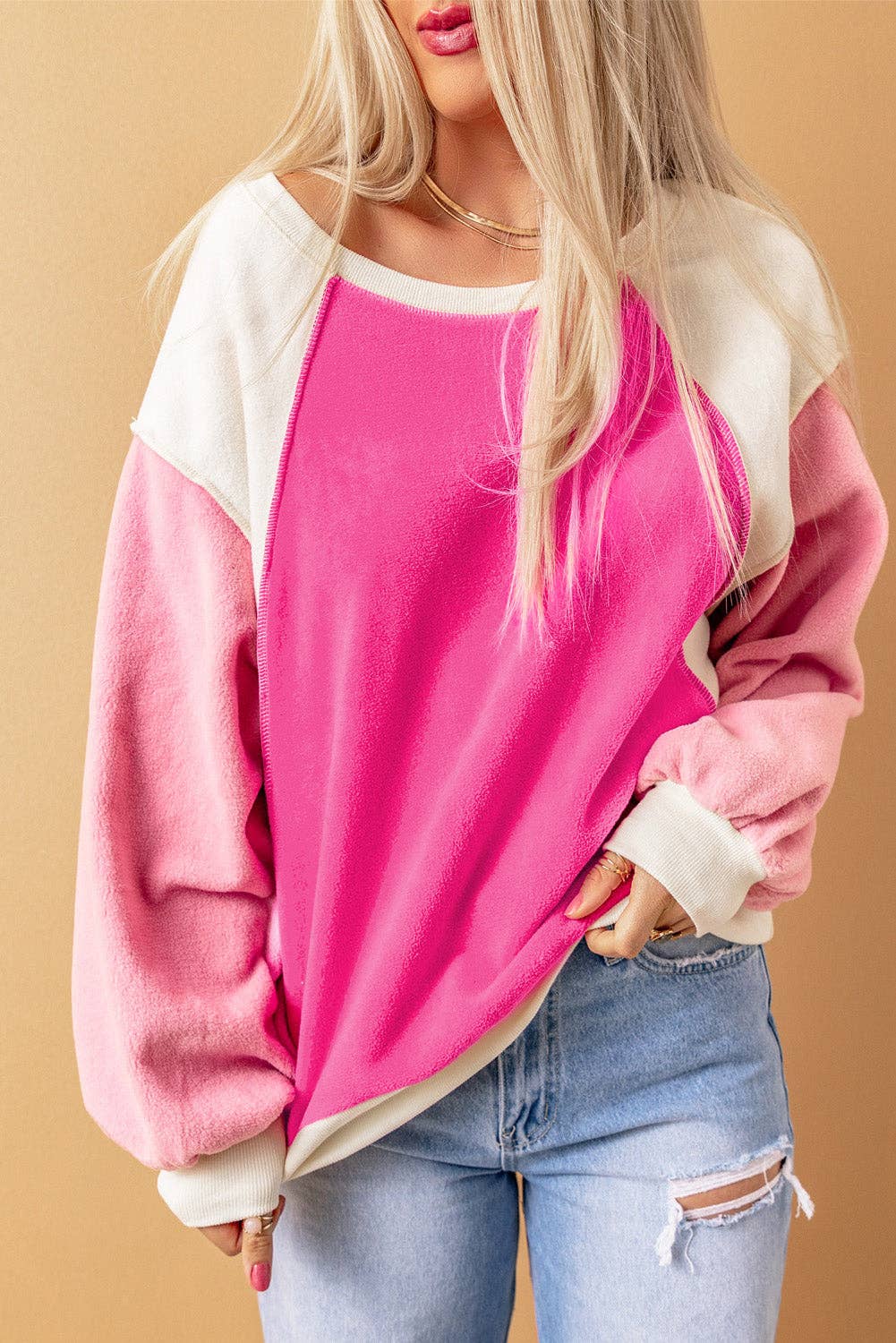 Colorblock Fleece Long Sleeve