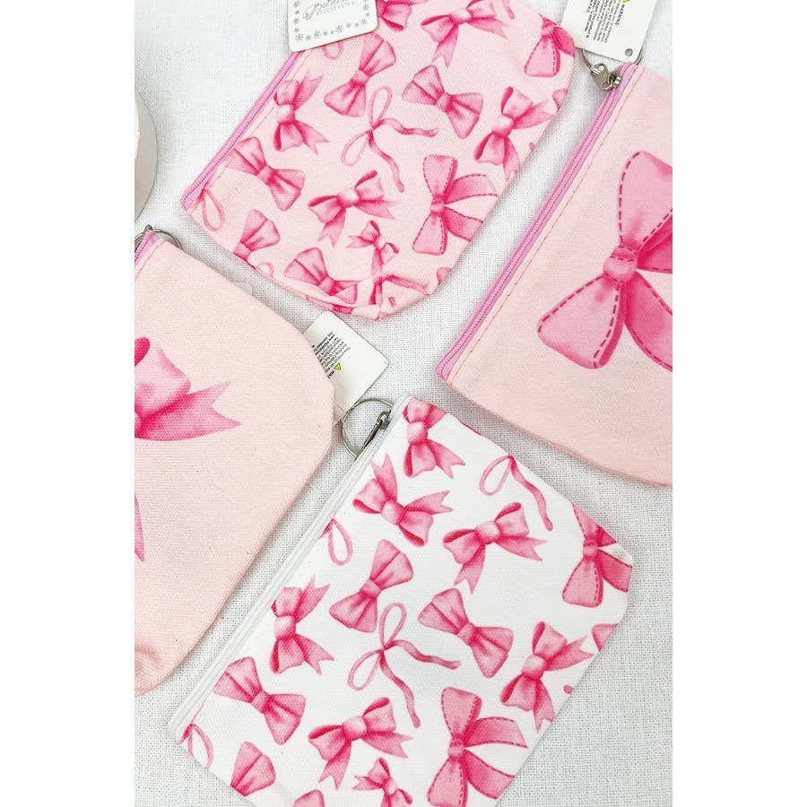 Bow zipper pouch