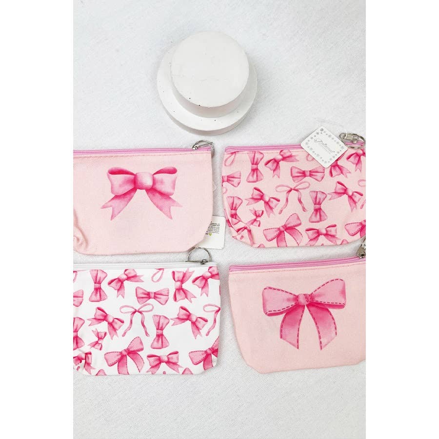 Bow zipper pouch