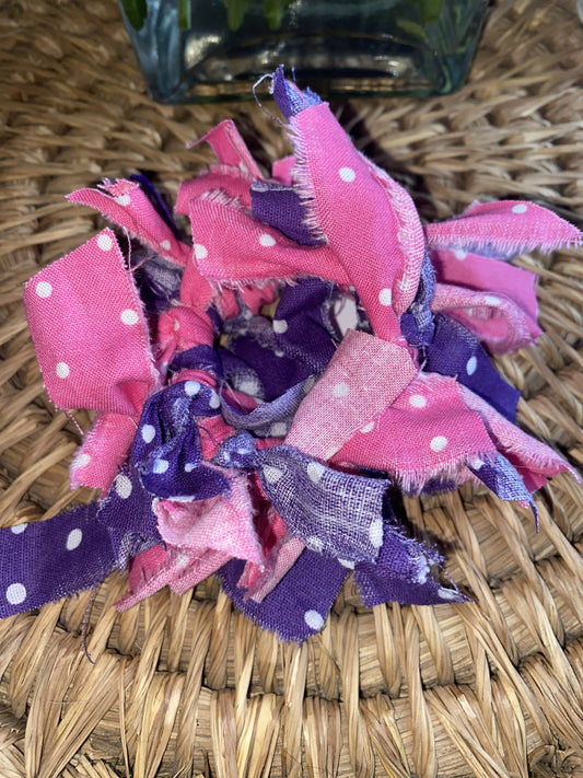 Pink and Purple Polka Dots hair tie