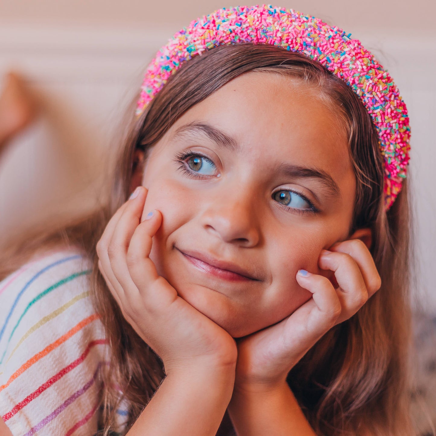 Hot Pink Padded Sprinkles Headband
