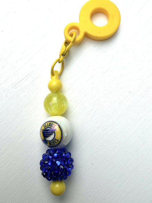 Hockey Fan Straw Charm