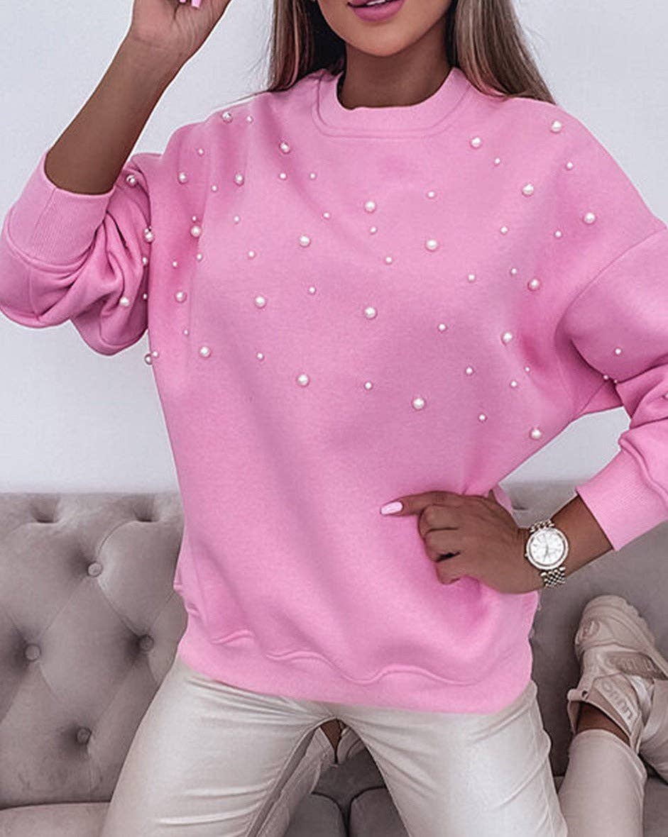 Pearl Beaded Crewneck