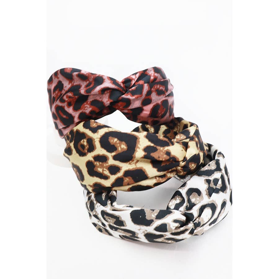 Twist Leopard Print HeadBand