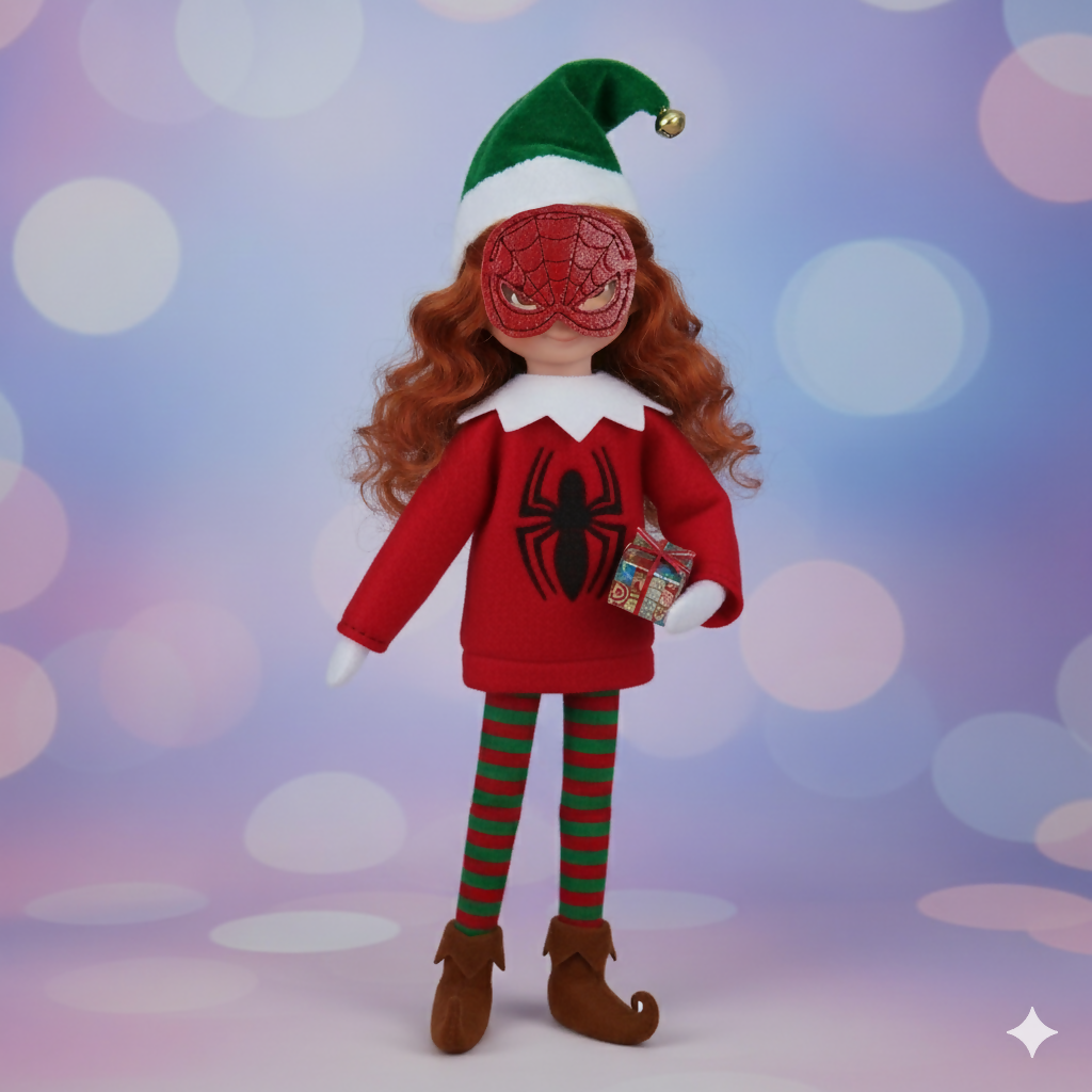 Spidey Guy Elf Costume – Classic Red Hero Elf Outfit