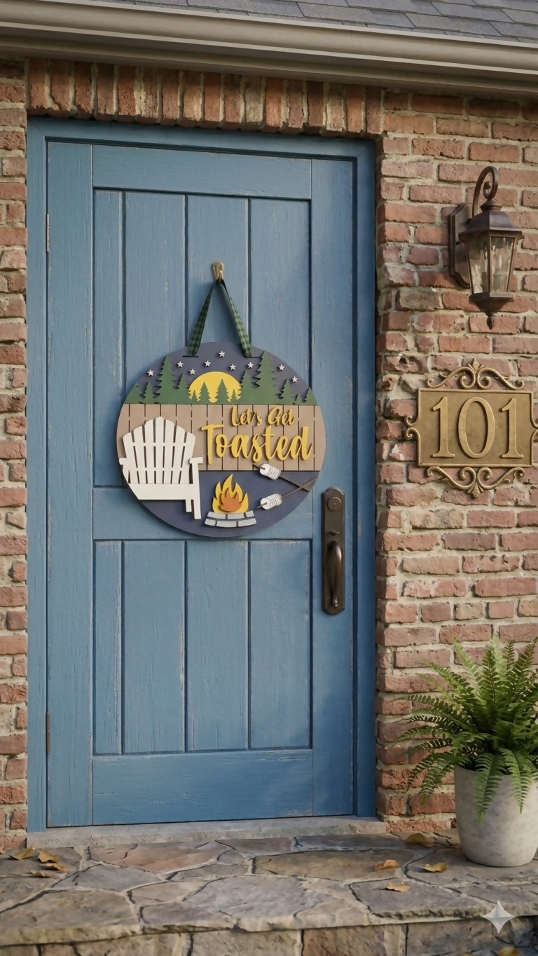 Let’s Get Toasted – Layered Wooden Door Hanger