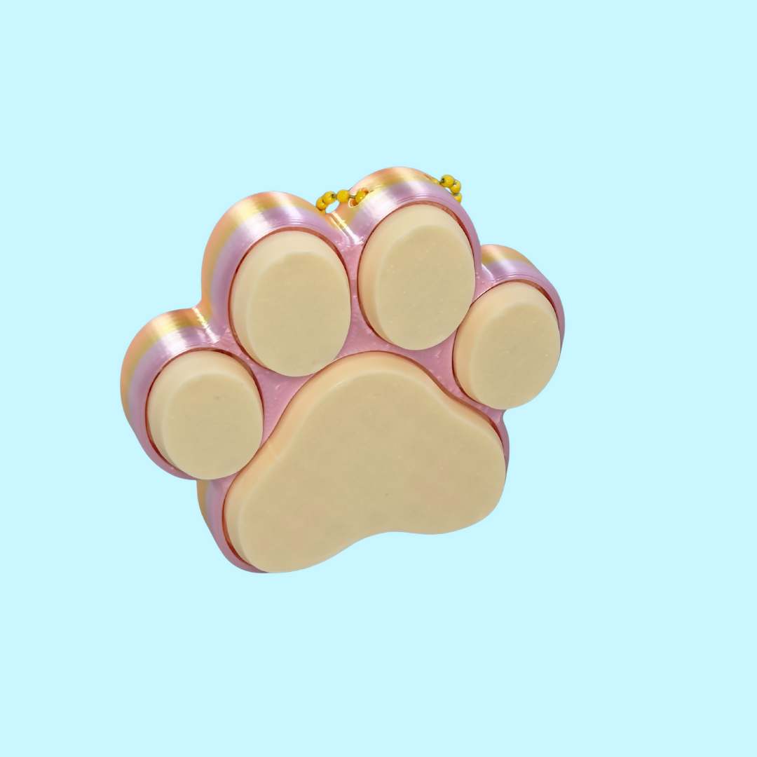 Paw Print Clicker Keychain – 5-in-1 Mechanical Switch Fidget