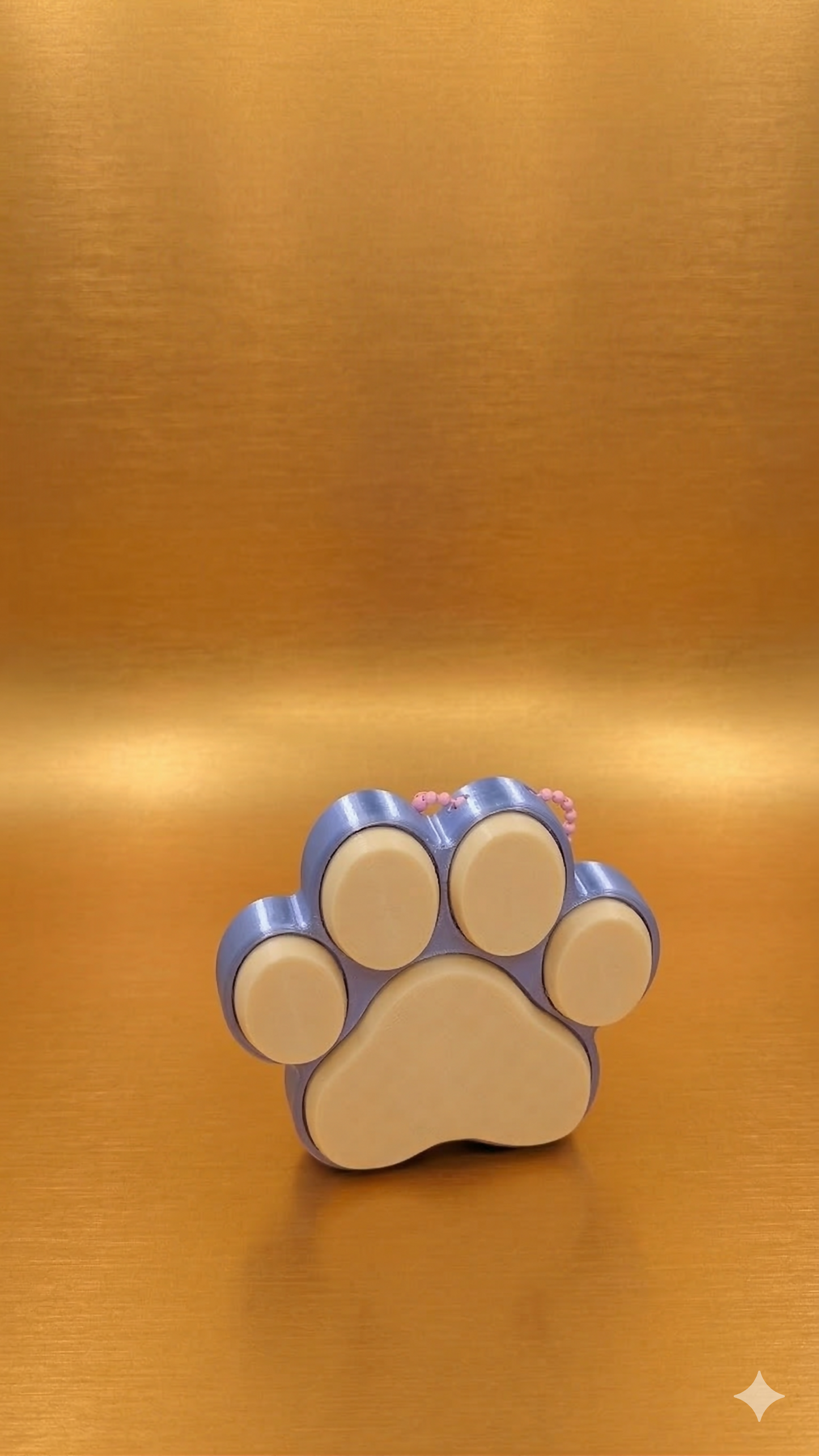 Paw Print Clicker Keychain – 5-in-1 Mechanical Switch Fidget