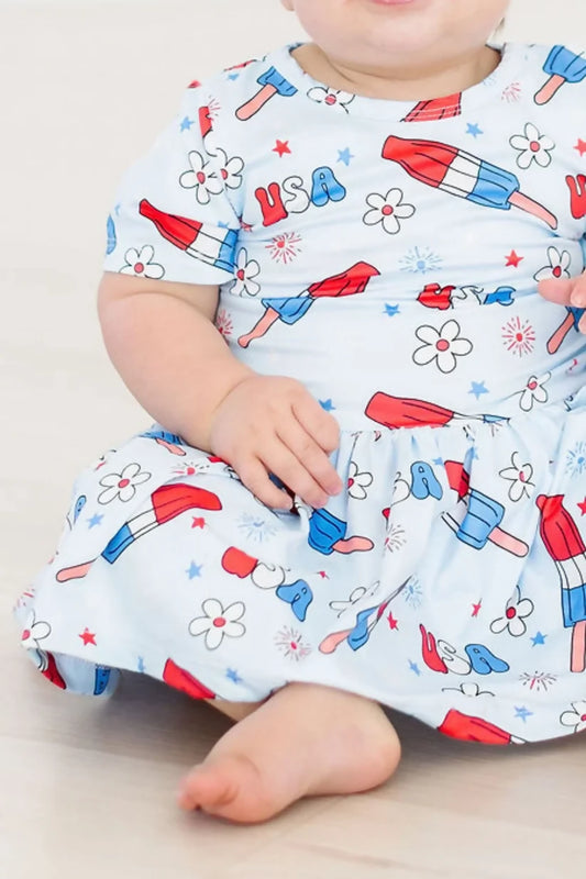Mila & Rose: Proudly Patriotic Twirl Bodysuit
