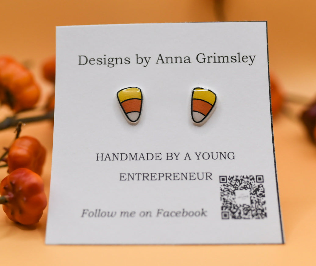 Halloween Candy Corn Earrings