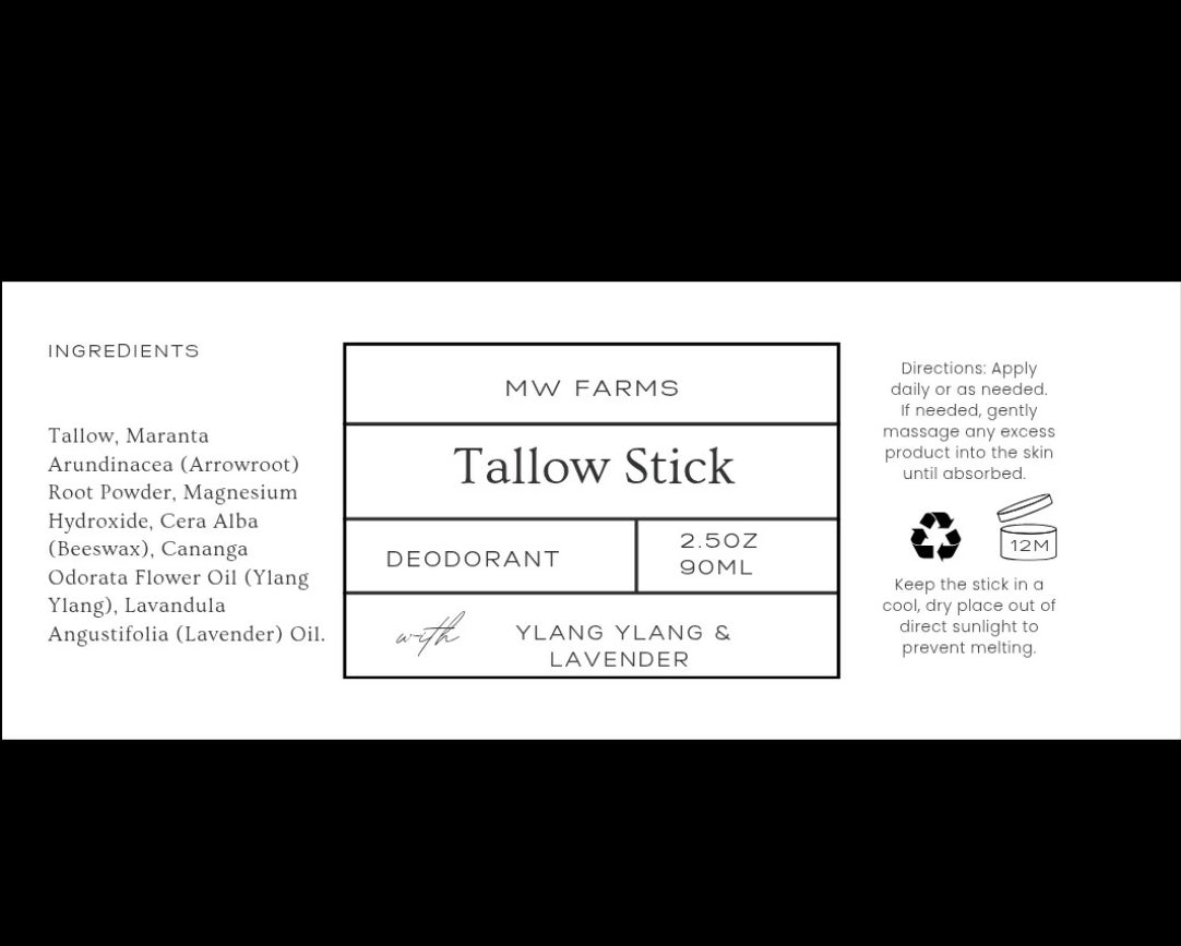 Tallow Stick Deodorant