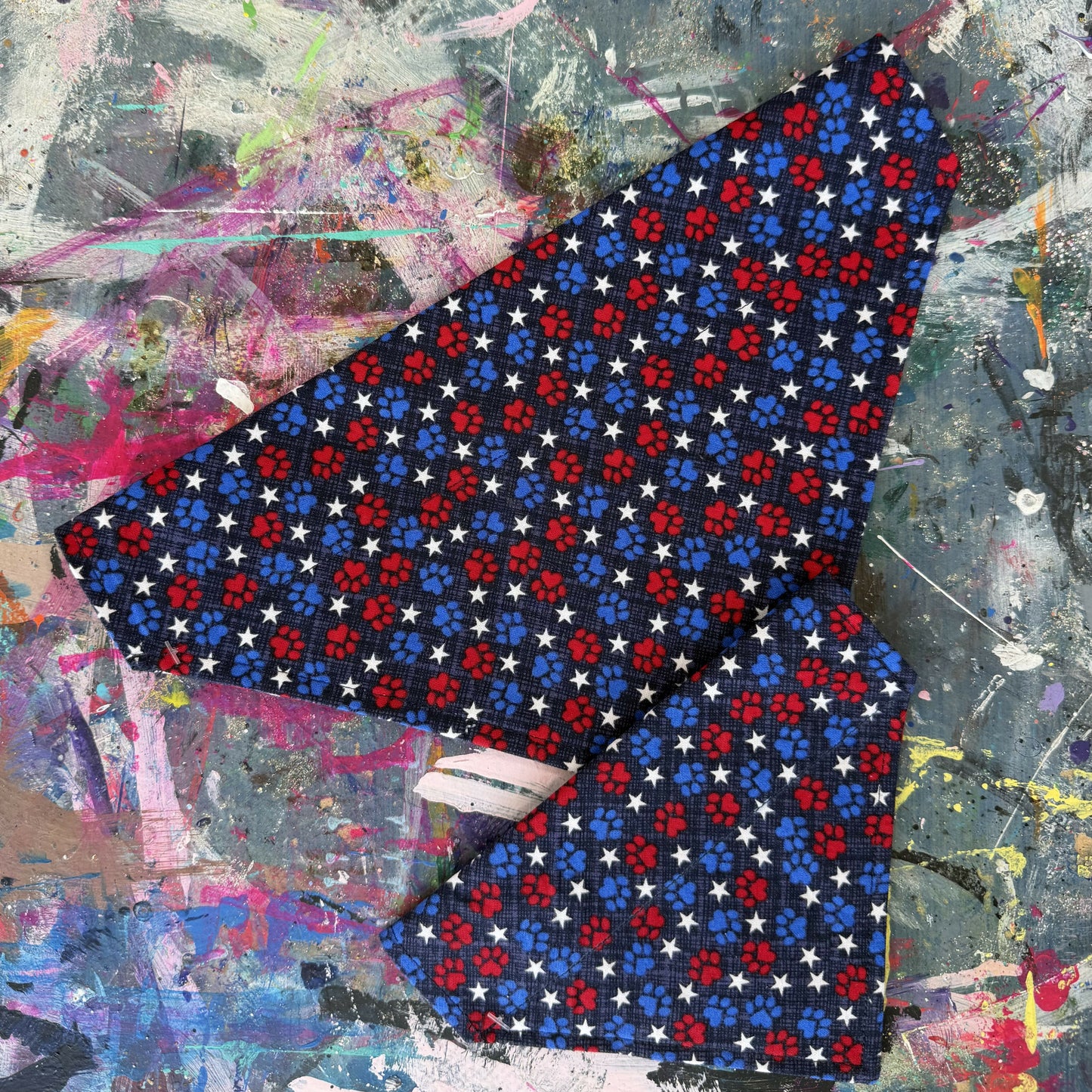 Over The Collar Bandana Star & Paws