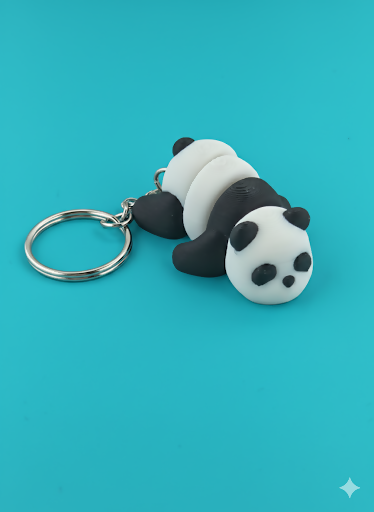Flexi Panda Keychain | Articulated 3D Printed Panda | Cute Fidget Keychain
