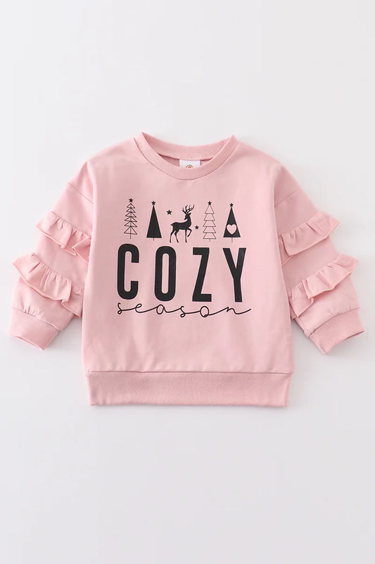 pink cozy season crew