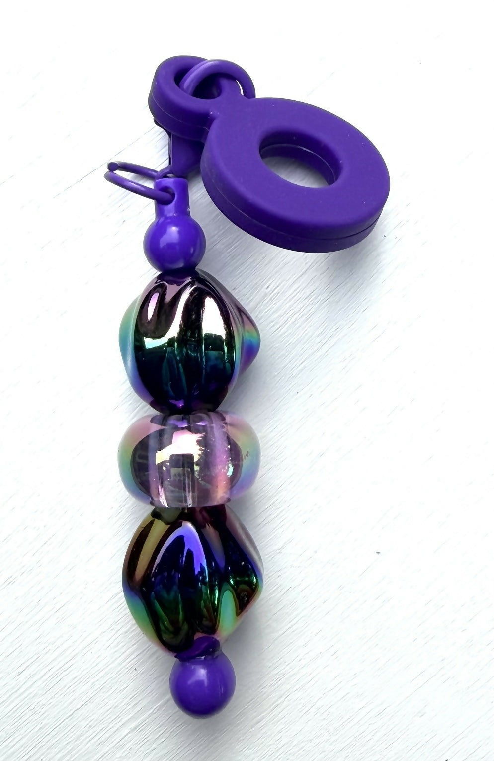 Purple Ripple Straw Charm