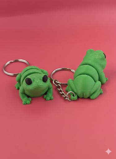 Flexi Frog Keychain – Articulated Frog Fidget Keychain