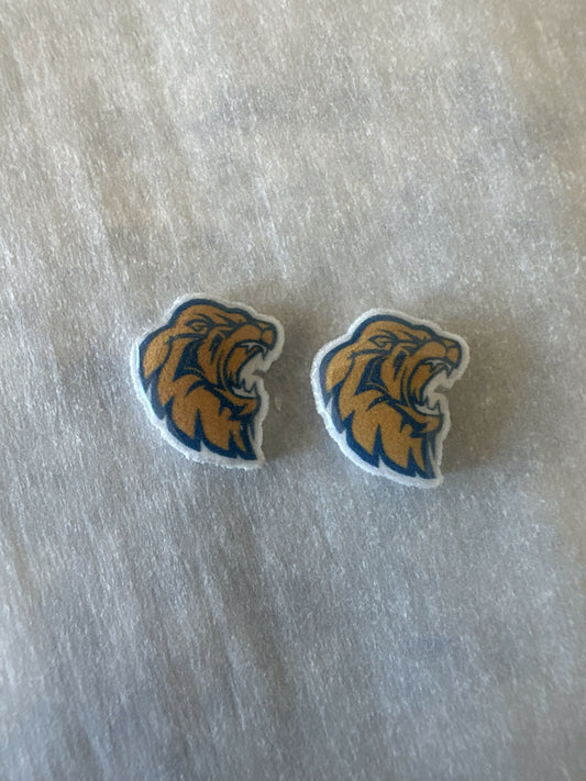 Zion Lutheran School Lion Mascot Earrings