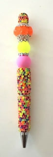 Neon MultiColored Beaded Pen