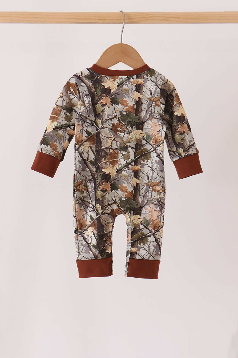 Camouflage Tree Pocket Romper