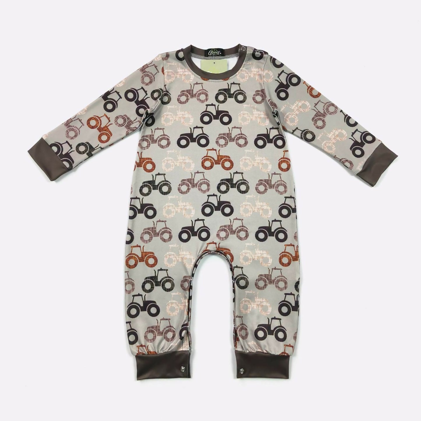 Distressed Tractor Romper